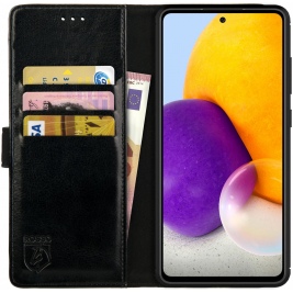 Rosso Element PU Θήκη Πορτοφόλι Samsung Galaxy A72 - Black (8719246296635)