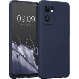 KWmobile Soft Slim Flexible Rubber Cover with Camera Protector - Θήκη Σιλικόνης Oppo Find X5 Lite με Πλαίσιο Κάμερας - Blueberry (57633.186)