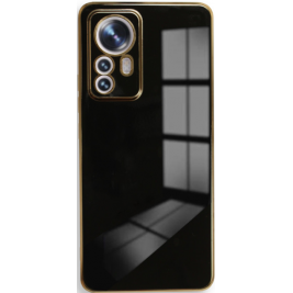 Bodycell Gold Plated - Θήκη Σιλικόνης Xiaomi 12 Pro 5G - Black (5206015069796)