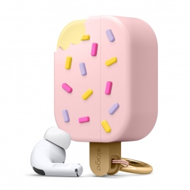 Elago AirPods Ice Cream Case - Θήκη Σιλικόνης για AirPods Pro 1st Gen - Lovely Pink / Strawberry (EAPP-ICE-LPK)