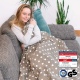 Navaris Electric Heating Blanket - Ηλεκτρική Θερμαινόμενη Πλενόμενη Κουβέρτα με Χρονοδιακόπτη για Αυτόματη Απενεργοποίηση - 180 x 130 cm - 120W - Dark Gray with Dots (45274.02.01)