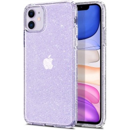 Spigen Liquid Crystal Glitter - Θήκη Σιλικόνης Apple iPhone 11 - Crystal Quartz (076CS27181)