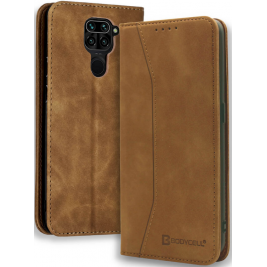 Bodycell Θήκη - Πορτοφόλι Xiaomi Redmi Note 9 - Brown (5206015059698)