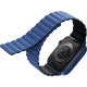 Uniq Revix Μαγνητικό Λουράκι Premium Σιλικόνης Apple Watch Ultra/SE/8/7/6/5/4 (49/45/44mm) - Blue / Black (UNIQ-45MM-REVBLUBLK)