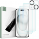 Tech-Protect Supreme Set - Σετ Tempered Glass 2 x Αντιχαρακτικά Προστατευτικά Οθόνης και 1 x Κάμερας - Apple iPhone 15 Plus - Clear (9319456604726)