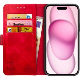 Rosso Element PU Θήκη Πορτοφόλι Apple iPhone 15 Plus - Red (8719246401367)