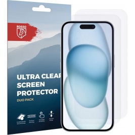 Rosso Ultra Clear Screen Protector - Μεμβράνη Προστασίας Οθόνης - Apple iPhone 15 - 2 Τεμάχια (8719246401121)