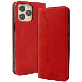 Bodycell Θήκη - Πορτοφόλι Apple iPhone 15 Pro Max - Red (5206015046803)