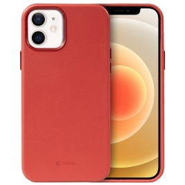 Crong Essential Eco Leather - Σκληρή Θήκη Apple iPhone 12 / 12 Pro - Red (CRG-ESS-IP1261-RED)