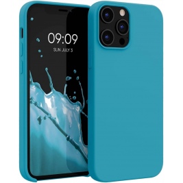 KWmobile Soft Flexible Rubber Cover - Θήκη Σιλικόνης Apple iPhone 12 Pro Max - Blue Atoll (52644.223)