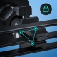 Crong Carclip Magnetic - Μαγνητική Βάση Στήριξης Κινητών MagSafe - Μαγνητικές Πλάκες για Συσκευές Χωρίς MagSafe για Αεραγωγούς Αυτοκινήτων - Black (CRG-CH6-BLK)