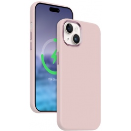 Crong Color Cover Lux Magnetic - Θήκη MagSafe Premium Σιλικόνης - Apple iPhone 15 - Pink (CRG-COLRLM-IP1561-PNK)