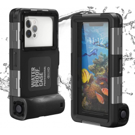 Tech-Protect Diving Waterproof Case - Universal Αδιάβροχη Θήκη για Smartphone / Κινητά έως 6.7 για Καταδύσεις έως 15m - IPX8 - Black (9589046924552)