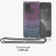 KWmobile Διάφανη Θήκη Σιλικόνης με Λουράκι Λαιμού - Samsung Galaxy A52 / A52s 5G - Transparent / Indian Sun / Blue / Dark Pink (57733.04)