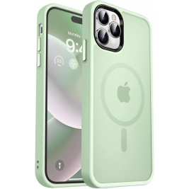 HappyCase Ημιδιάφανη Σκληρή Θήκη MagSafe - Apple iPhone 15 Pro - Matte Green (8719246415272)