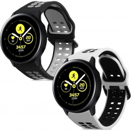 KW Λουράκι Σιλικόνης Samsung Galaxy Watch 5 / Watch 5 Pro - 2 Τεμάχια - Black / Grey / White / Black (59477.02)