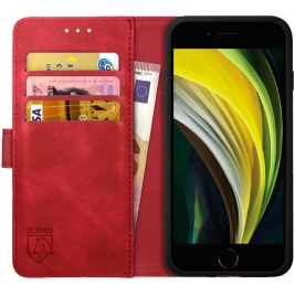 Rosso Element PU Θήκη Πορτοφόλι Apple iPhone SE 2022 / 2020 / 8 / 7 - Red (8719246321290)