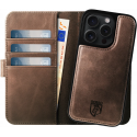 Rosso Elite - MagSafe Δερμάτινη Θήκη / Πορτοφόλι - Apple iPhone 15 Pro - Brown (8719246420016)
