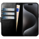Rosso Elite - MagSafe Δερμάτινη Θήκη / Πορτοφόλι - Apple iPhone 15 Pro - Black (8719246420009)
