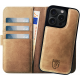 Rosso Elite - MagSafe Δερμάτινη Θήκη / Πορτοφόλι - Apple iPhone 15 Pro - Light Brown (8719246420023)