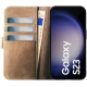 Rosso Elite - MagSafe Δερμάτινη Θήκη / Πορτοφόλι - Samsung Galaxy S23 - Light Brown (8719246420146)