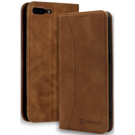 Bodycell Θήκη - Πορτοφόλι Apple iPhone 8 Plus / 7 Plus - Brown (5206015057472)