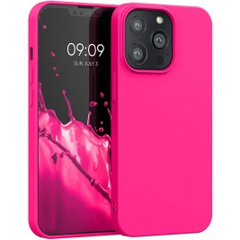 KWmobile Θήκη Σιλικόνης Apple iPhone 13 Pro - Soft Flexible Rubber Cover - Neon Pink (55962.77)