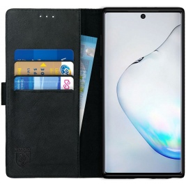 Rosso Deluxe Δερμάτινη Θήκη Πορτοφόλι Samsung Galaxy Note 10 - Black (8719246206009)