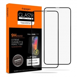 Spigen Premium Tempered Glass - Αντιχαρακτικό Γυάλινο Screen Protector iPhone 11 Pro - Full Cover - 2 Τεμάχια (057GL23120)
