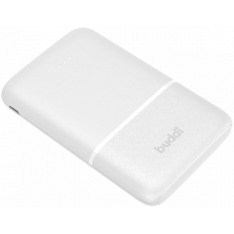 Buddi Mini PowerBank - Φορητή Μπαταρία Φόρτισης με 2 x USB-Α / 1 x Type-C - 5000mAh - White - 5 Έτη Εγγύηση (8719246399084)