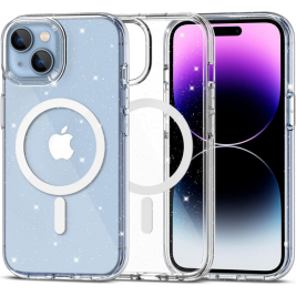 Tech-Protect FlexAir Hybrid - Σκληρή Διάφανη Θήκη MagSafe Apple iPhone 15 Plus - Glitter Clear (9490713936412)