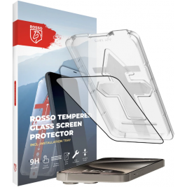 Rosso Tempered Glass - FullFace Αντιχαρακτικό Προστατευτικό Γυαλί Οθόνης Apple iPhone 15 Pro (8719246407079)