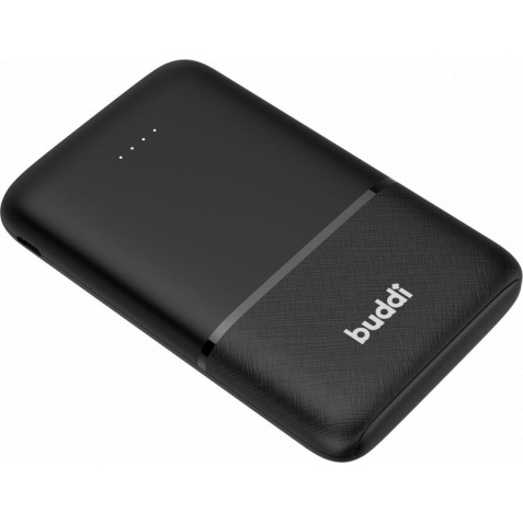 Buddi Mini PowerBank - Φορητή Μπαταρία Φόρτισης με 2 x USB-Α / 1 x Type-C - 5000mAh - Black - 5 Έτη Εγγύηση (8719246399077)