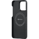 Pitaka MagEZ Case 4 - MagSafe Θήκη Aramid Fiber Body Apple iPhone 15 Pro - 1.15mm - 1500D - Black / Grey / Twill (KI1501P)