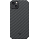 Pitaka MagEZ Case 4 - MagSafe Θήκη Aramid Fiber Body Apple iPhone 15 Plus - 1.15mm - 1500D - Black / Grey / Twill (KI1501M)