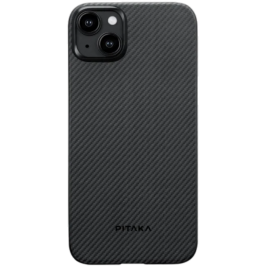 Pitaka MagEZ Case 4 - MagSafe Θήκη Aramid Fiber Body Apple iPhone 15 - 0.95mm - 600D - Black / Grey / Twill (KI1501A)