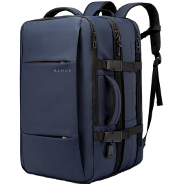 Bange 1908 Business Travel Backpack - Ανθεκτικό Επεκτάσιμο Σακίδιο / Τσάντα Πλάτης - Μεταφοράς Laptop έως 17.3 - 26L έως 45L - Blue