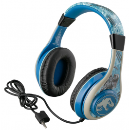 eKids Jurassic World - Ενσύρματα Ακουστικά Κεφαλής για Παιδιά με Ασφαλή Μέγιστη Ένταση Ήχου - 1 x Θύρα Jack 3.5mm - Light Blue / White (JW-140.UFX)