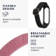 KW Nylon Λουράκι Xiaomi Mi Smart Band 6 / Mi Band 6 / Band 5 - 2 Τεμάχια - Pink / Black / Green (57429.07)