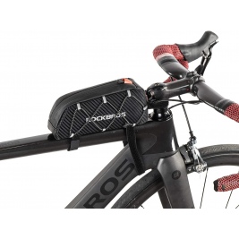 Rockbros 039BK Top Tube Bike Bag / Bicycle Front Frame Storage Bag - Αδιάβροχη Τσάντα Ποδηλάτου με Ανακλαστήρα Φωτός - 1L - Black (4573335712222)