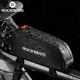 Rockbros 039BK Top Tube Bike Bag / Bicycle Front Frame Storage Bag - Αδιάβροχη Τσάντα Ποδηλάτου με Ανακλαστήρα Φωτός - 1L - Black (4573335712222)