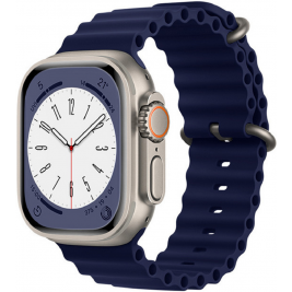 Techsuit Watchband W038 - Λουράκι Σιλικόνης Apple Watch Ultra2/Ultra1/SE/9/8/7/6/5/4 (49/45/44mm) - Dark Blue (5949419015296)