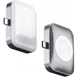 Satechi USB-C 2 in 1 Wireless Charging - Φορητός Μαγνητικός Ασύρματος Φορτιστής Type-C Διπλής Όψης για Apple Watch - AirPods - 5W - Space Grey (ST-UC2WCDM)