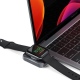 Satechi USB-C 2 in 1 Wireless Charging - Φορητός Μαγνητικός Ασύρματος Φορτιστής Type-C Διπλής Όψης για Apple Watch - AirPods - 5W - Space Grey (ST-UC2WCDM)