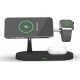 Tech-Protect A12 3 in 1 Wireless Charging Station - Βάση Ασύρματης Φόρτισης MagSafe για iPhone 14 / 13 / 12 / Airpods / Apple Watch - 15W - Black (6216990211867)