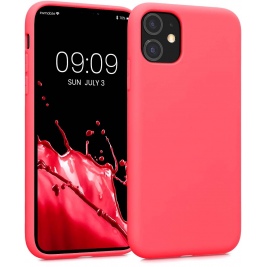 KWmobile Soft Slim Flexible Rubber Cover - Θήκη Σιλικόνης Apple iPhone 11 - Awesome Pink (50791.238)