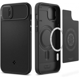 Spigen Optik Armor MagFit - Θήκη MagSafe με Κάλυμμα για την Κάμερα - Apple iPhone 15 Plus / 14 Plus - Black (ACS04923)