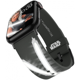 MobyFox Star Wars - Universal Λουράκι Σιλικόνης για Όλα τα Apple Watch - Smartwatches (22mm) με 20 Digital Watch Faces για iOS - The Mandalorian / Ahsoka Tano / Lightsaber (810083256405)