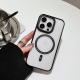 Θήκη Transparent TPU+PC Case for iPhone 15 Pro Max Drop-proof Compatible with MagSafe-black