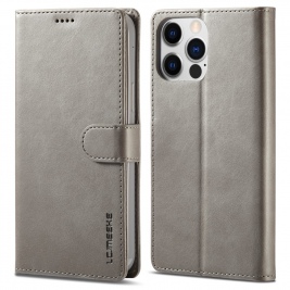 Θήκη iPhone 15 Pro LC.IMEEKE Wallet leather stand Case-Grey